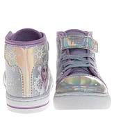 Disney Toddler and Little Girls Frozen Anna Elsa High Top Sneakers