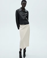 Mango Women's Shearling Effect Midi Skirt