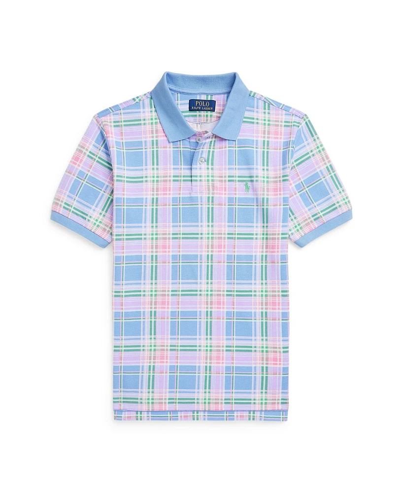 Polo Ralph Lauren Big Boys Plaid-Print Mesh Shirt