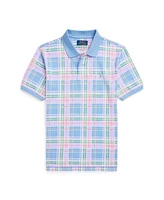 Polo Ralph Lauren Big Boys Plaid-Print Mesh Shirt