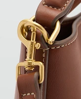 Mango Women's Metallic Detail Mini Shopper Bag