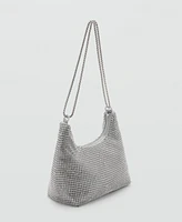 Mango Women's Double Handle Crystal Bag