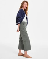 On 34th Women's Cropped Mid Rise Wide Cargo Pants, Exclusively at Macy's