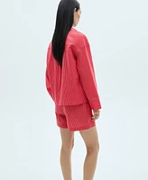 Mango Women's Pleated Flowy Shirt