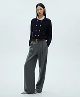 Mango Women's Double Breasted Wool Sweater