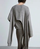 Mango Women's Decorative Sleeve Sweatshirt