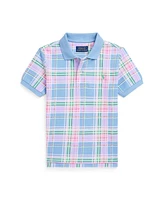 Polo Ralph Lauren Toddler and Little Boys Plaid-Print Mesh Shirt