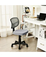 Gouun Armless Computer Chair with Height Adjustment and Breathable Mesh for Home Office