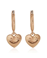 Juicy Couture Gold-Tone Heart Charm Hoop Earrings