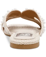 Dv Dolce Vita Women's Geeya Pearl Embellished Crisscross Slide Sandals