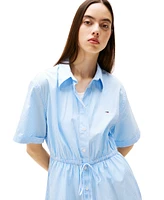 Tommy Jeans Women's Cotton Stripe Mini Shirt Dress