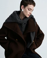 Mango Women's Double-Breasted Wool Coat