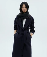 Mango Women's Belted Wool Coat