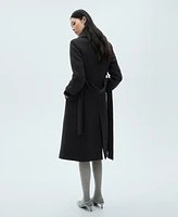 Mango Women's Belted Woolen Coat