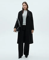 Mango Women's Belt Handmade Coat