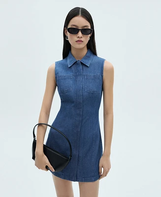 Mango Women's Short Denim Dress