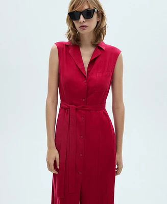 Mango Women's Belt Shirt Dress