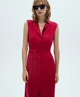 Mango Women's Belt Shirt Dress