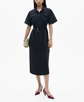 Mango Women's Belt Shirt Dress