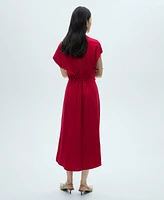 Mango Women's Dart Detail Cotton Dress