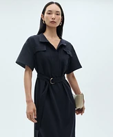 Mango Women's Belt Shirt Dress