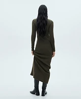 Mango Women's Knitted Turtleneck Dress