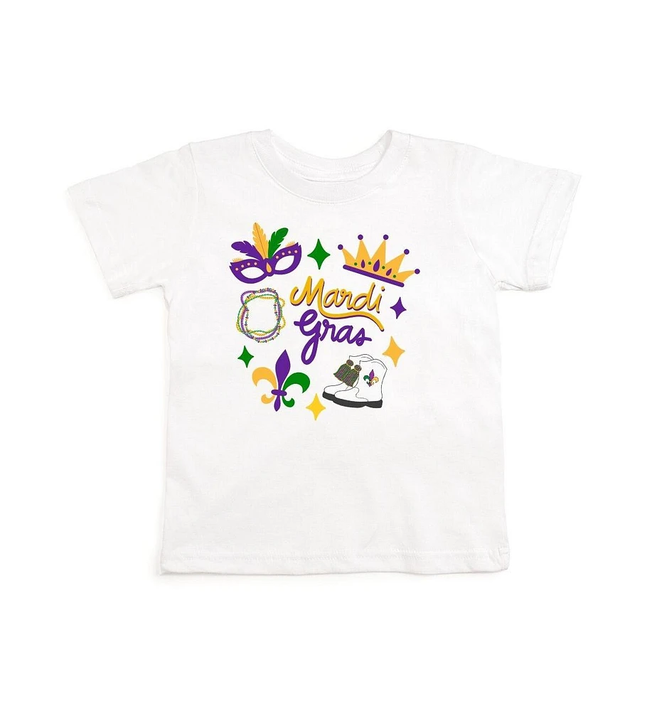 Sweet Wink Baby Girls Mardi Gras Doodle Short Sleeve T-Shirt