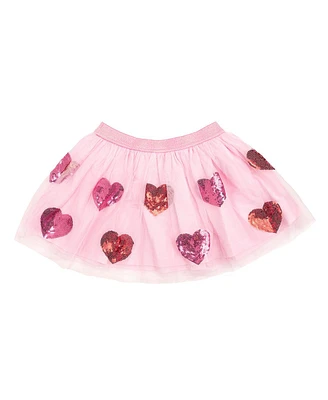 Sweet Wink Little and Big Girls Sequin Heart Valentine's Day Tutu Skirt