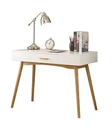 Slickblue Modern Laptop Writing Desk with Mid-Century Style Legs and Sleek Design