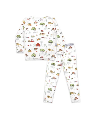 Bellabu Bear Kids Unisex Farm Animals Set of 2 Piece Pajamas