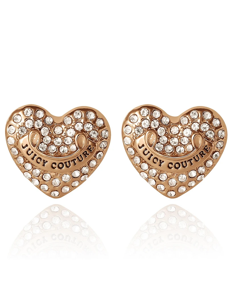 Juicy Couture Heart Crystal Stud Earrings