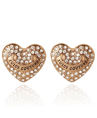 Juicy Couture Heart Crystal Stud Earrings