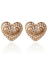 Juicy Couture Heart Crystal Stud Earrings