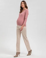 Pietro Brunelli Maternity Straight-textured super stretch Noah Pants