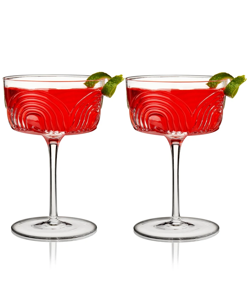 Viski Deco Beau Coupes, Set of 2