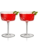 Viski Deco Beau Coupes, Set of 2