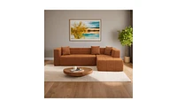 Slickblue Modular L-Shaped Sectional Floor Couch, Deep Seat Tufted Comfy Sofa set