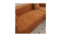Slickblue Modular L-Shaped Sectional Floor Couch, Deep Seat Tufted Comfy Sofa set