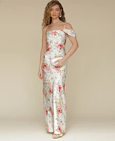 Avec Les Filles Women's Floral-Print Single-Sleeve Dress