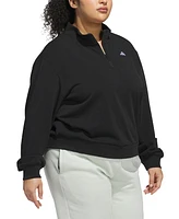 adidas Plus Quarter-Zip Mock-Neck Sweatshirt