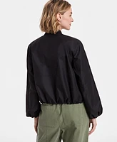 On 34th Women's Twill Bubble-Hem Bomber Jacket, Exclusively at Macy's