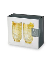 Viski Deco Gatsby Highball Glasses, Set of 2