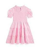 Polo Ralph Lauren Toddler and Little Girls Smocked Cotton Jersey Dress