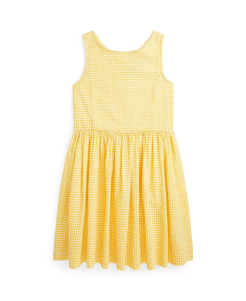 Polo Ralph Lauren Big Girls Gingham Cotton Seersucker Dress