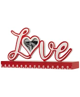 Northlight Heart and Floral "Love" Valentine's Day Photo Frame, 6.25" x 12"