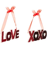 Northlight Wooden "Love" and "Xoxo" Valentine's Day Wall Decorations, 8"
