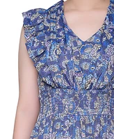 Ny Collection Petite Flutter Sleeve Midi Dress