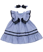 Bonnie Baby Girls 2-Piece Clip Dot Nautical Dress