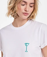 On 34th Women's Martini Graphic Crewneck Tee, Exclusively at Macy's