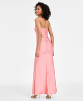 Juniors' Sweetheart Strapless Cutout Gown, Created for Macy's